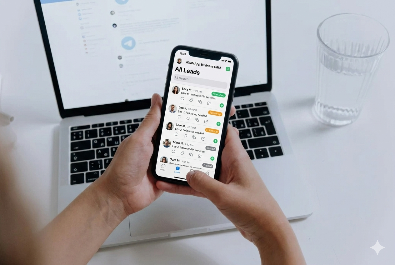 WhatsApp lead management system view